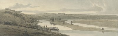 The Waterworks at Marli and St. Germain-en-Laye seen in the distance, 1802 by Thomas Girtin